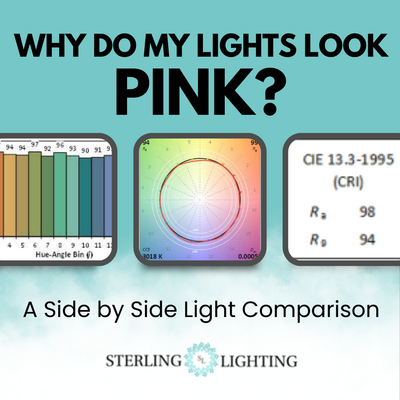 Why does my light look Pink compared to Sterling's luminaires?